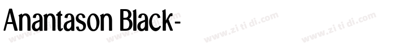 Anantason Black字体转换 Anantason Black字体转换